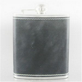 Leather Covered 6OZ Stainless Steel Hip Flask